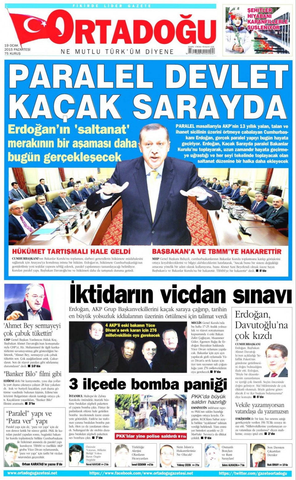19 Ocak 2015 gazete manşetleri 10