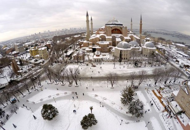 Beyaz İstanbul havadan böyle görüntülendi 1