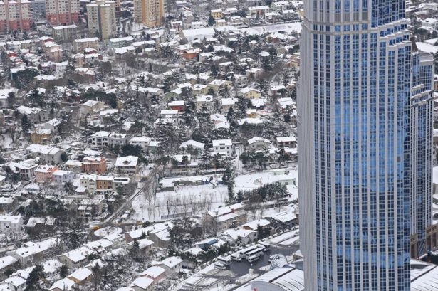 Beyaz İstanbul havadan böyle görüntülendi 20