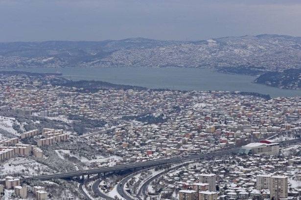 Beyaz İstanbul havadan böyle görüntülendi 21