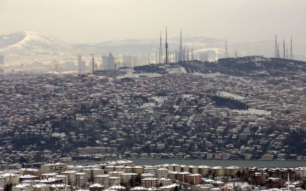 Beyaz İstanbul havadan böyle görüntülendi 23