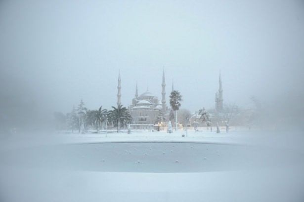 Beyaz İstanbul havadan böyle görüntülendi 35