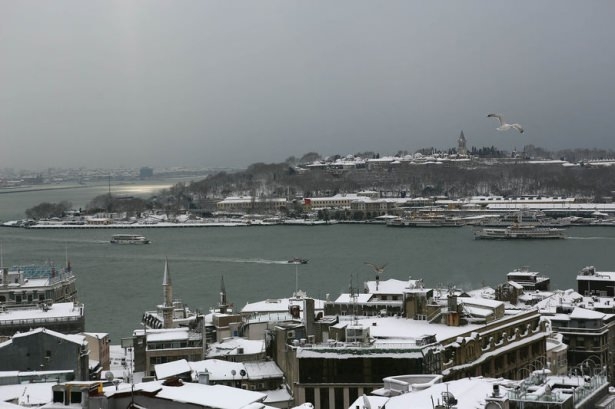 Beyaz İstanbul havadan böyle görüntülendi 40