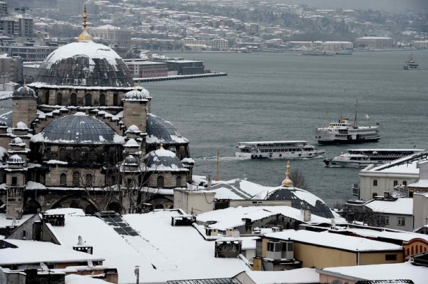 Beyaz İstanbul havadan böyle görüntülendi 42