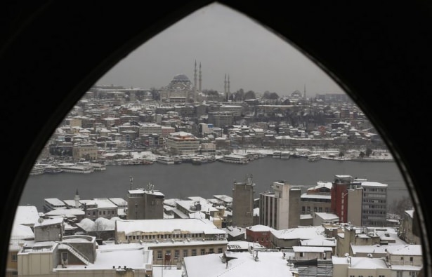 Beyaz İstanbul havadan böyle görüntülendi 43