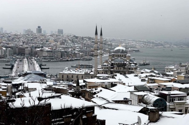 Beyaz İstanbul havadan böyle görüntülendi 52