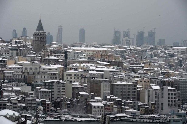 Beyaz İstanbul havadan böyle görüntülendi 62