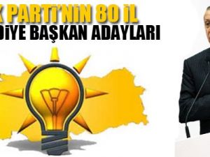 İşte AK Parti'nin 80 il belediye başkan adayları