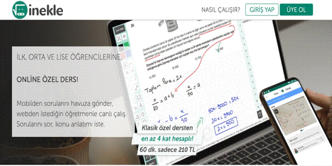 İnekle İle Kişisel Özel Online Dersler