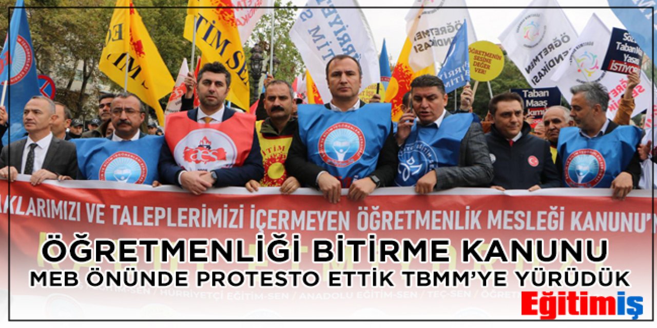 Eğitim Sendikalarından "Öğretmenliği Bitirme Kanunu" Protestosu!