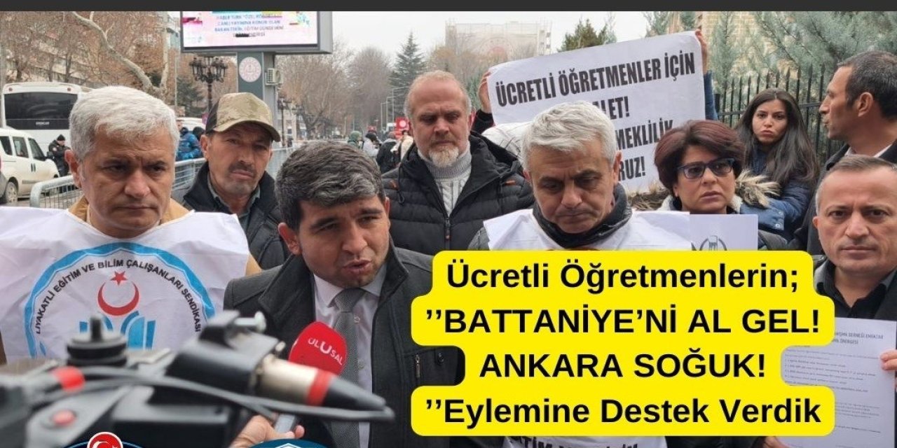 Ücretli Öğretmenlerden ‘’Battaniyeni Al Gel, Ankara Soğuk!’’ Eylemi