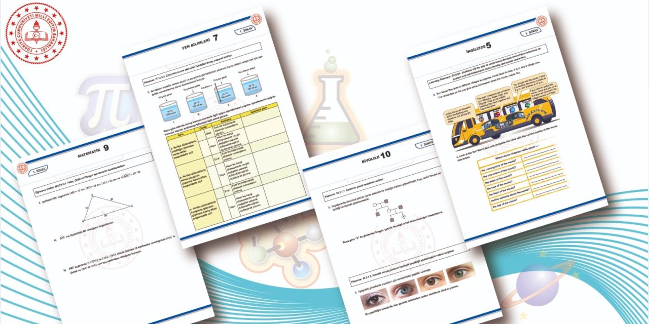 MEB 2025 2. dönem 1. yazılı sınavları örnek soru kitapçıkları