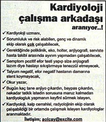 Kardiyolog aranıyor!