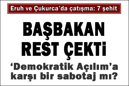 Başbakan rest çekti