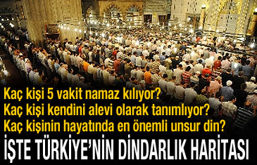 İşte Türkiye'nin dindarlık haritası