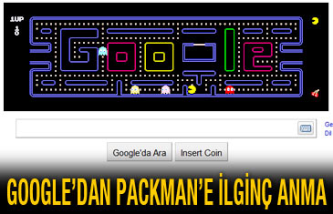 Google'dan Packman'e ilginç anma