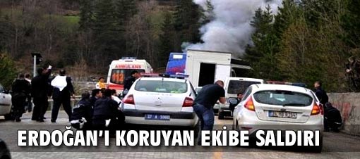 Erdoğan'ı koruyan ekibe silahlı saldırı