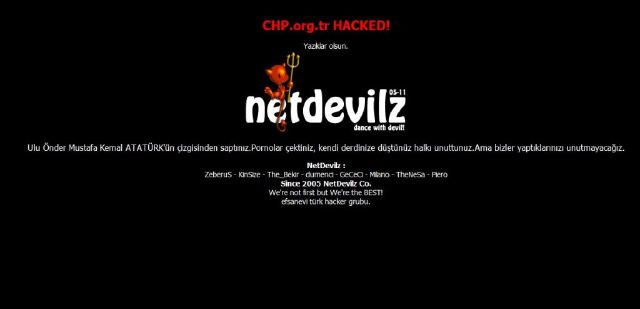 CHP'nin internet sitesi 'hack'lendi...