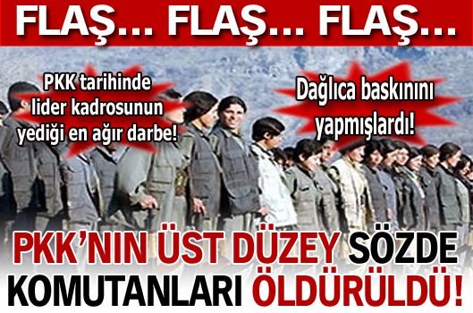 PKK'nın üst düzey sözde komutanları öldürüldü!