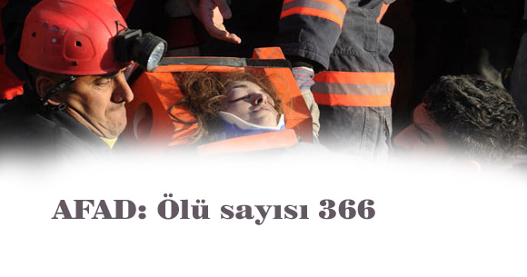 AFAD: Ölü sayısı 366