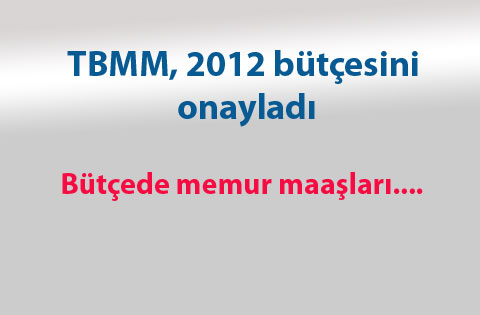 TBMM 2012 yılı bütçesini onayladı!