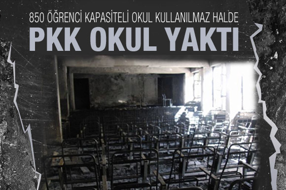 PKK Şemdinli'de okul yaktı!