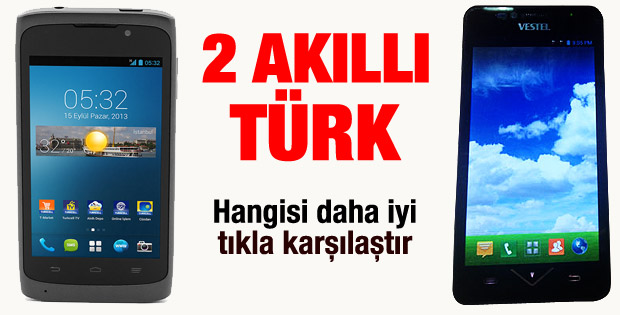 Vestel ve Turkcell akıllı telefonları karşılaştırması