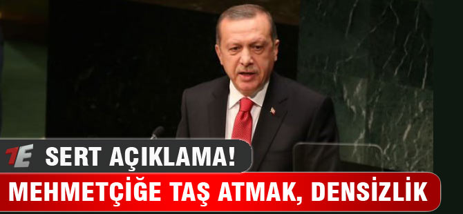 Erdoğan: Mehmetçiğe taş atmak densizliktir