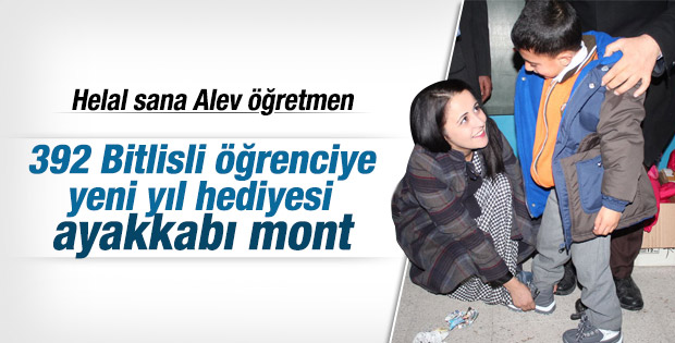 Alev Hoca'nın yardım çağrısıyla 392 öğrenci giydirildi