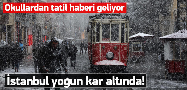 İstanbul'da beklenen kar etkisini gösteriyor