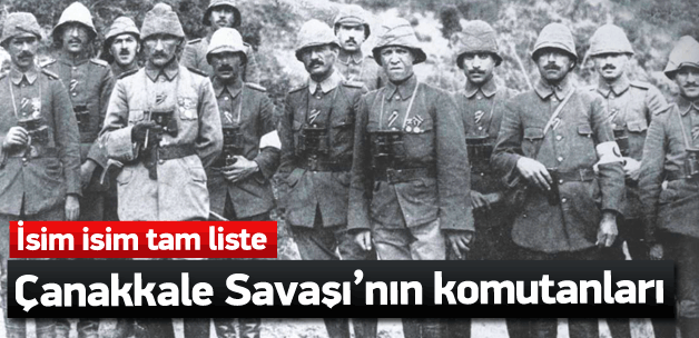 Çanakkale'nin Türk komutanları