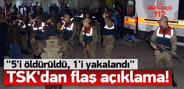 TSK'dan flaş açıklama: 5 terörist öldürüldü
