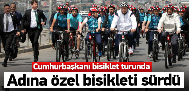 Cumhurbaşkanı Erdoğan pedal çevirdi