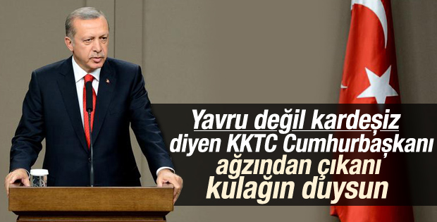 Erdoğan'dan yeni KKTC Cumhurbaşkanı'na cevap