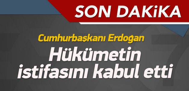 Davutoğlu, Erdoğan'a istifasını sundu