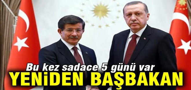 Erdoğan, Davutoğlu'nu başbakan olarak atadı