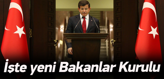 Davutoğlu yeni hükümeti açıkladı