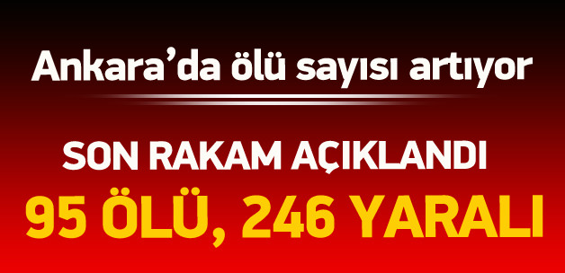Ankara'da Ölü Sayısı Artıyor: 95 Ölü, 246 Yaralı