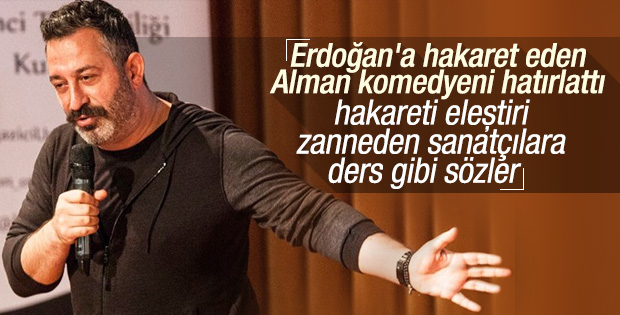 Erdoğan'a hakaret eden komedyeni eleştirdi