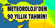 Meteoroloji'den 90 yıllık hava tahmini!