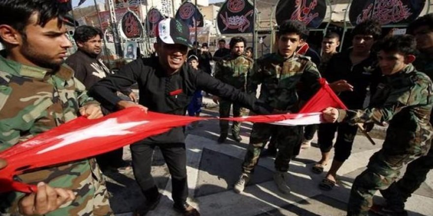 Irak'ta Türk bayrağını yırttılar