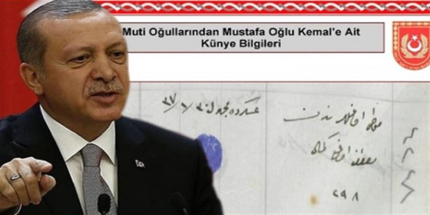 İşte Erdoğan'ın dedesinin şehadet belgesi