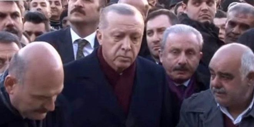 Erdoğan cenaze namazında gözyaşlarını tutamadı