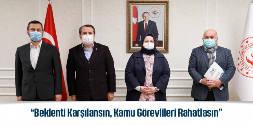 Ali Yalçın, Çalışma Bakanı Selçuk’la Seyyanen Zammı Görüştü