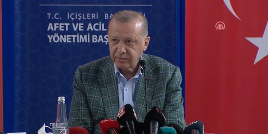 Erdoğan: Afet bölgesine 50 milyon lira ödenek gönderilmiştir