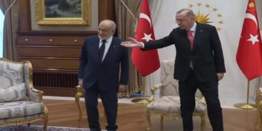 Erdoğan-Karamollaoğlu görüşmesinde kanepe krizi