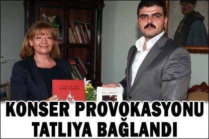 Konser provokasyonu tatlıya bağlandı