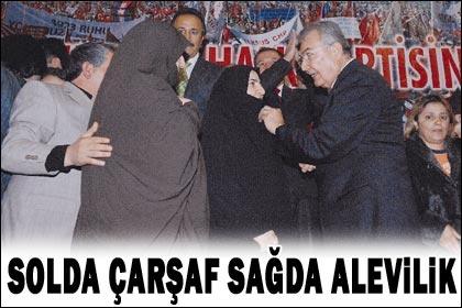 Solda çarşaf sağda alevilik